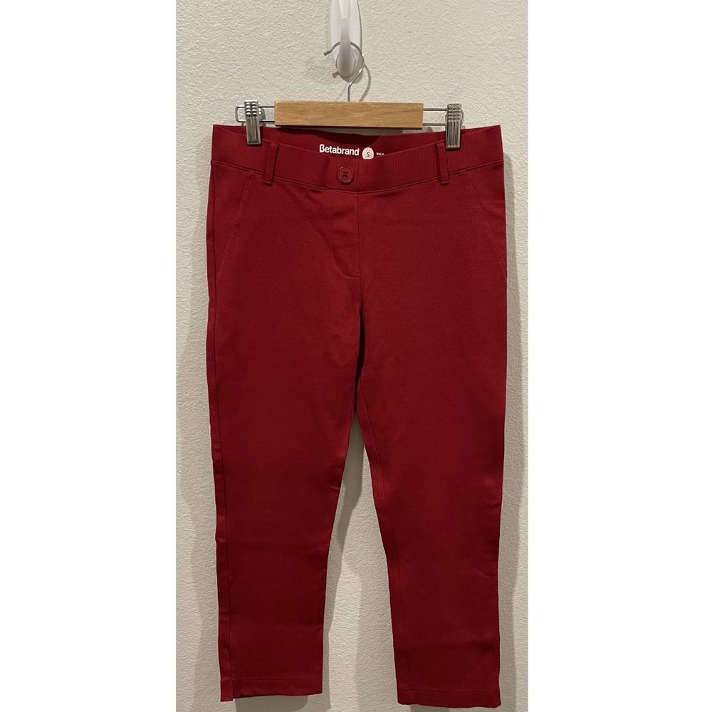 BETABRAND Burgundy Dress Yoga Pants